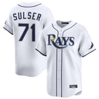 T.Bay Rays #71 Cole Sulser Player White Home Limited Fdoa Stitched Jerseys