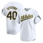 Athletics #40 Luis Severino player White Limited Home Stitched Jersey
