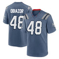 NE.Patriots #48 Namdi Obiazor Player Blue Rivalries Collection Home Game Gdoa Stitched Jerseys
