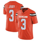 C.Browns #3 Jerry Jeudy Player Orange Alternate Vapor Untouchable Limited Home Game Gdoa Stitched Jerseys