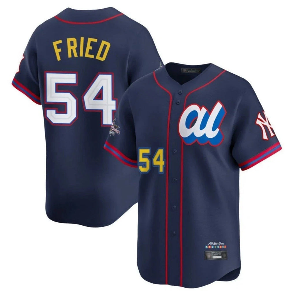 NY.Yankees #54 Max Fried Player Navy All Star Limited Home Fdoa Stitched Jerseys