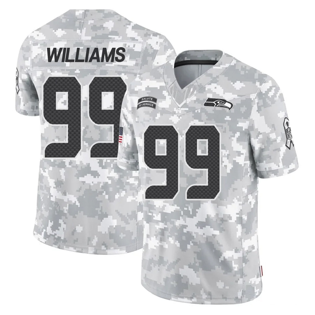 S.Seahawks #99 Leonard Williams Player Arctic Camo Limited Salute To Service Home Game Gdoa Stitched Jerseys