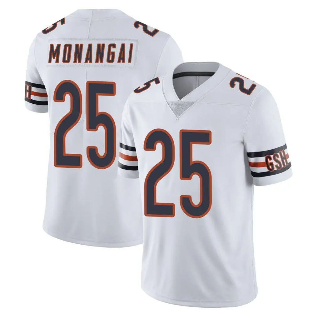 C.Bears #25 Kyle Monangai Player White Vapor Untouchable Limited Home Game Gdoa Stitched Jerseys