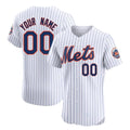 Custom NY.Mets White Limited Elite Home Game Any Name & Number Gdoa Stitched Jerseys