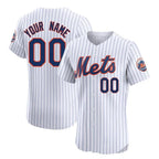 Custom NY.Mets White Limited Elite Home Game Any Name & Number Gdoa Stitched Jerseys