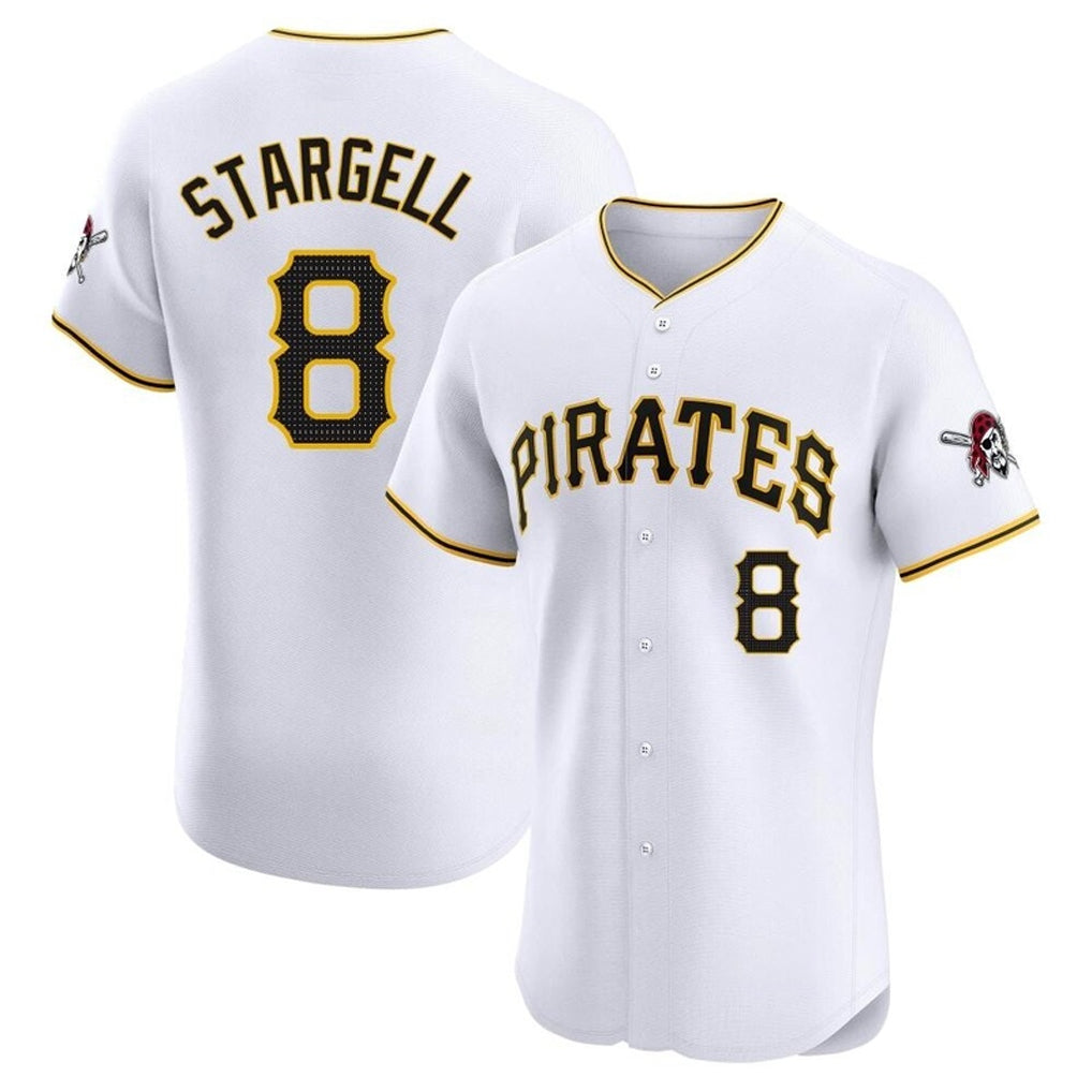 P.Pirates #8 Willie Stargell Player White Home Limited Elite Fdoa Stitched Jerseys