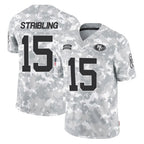 SF.49ers #15 De'Zhaun Stribling Player Arctic Camo Limited Salute To Service Home Game Gdoa Stitched Jerseys