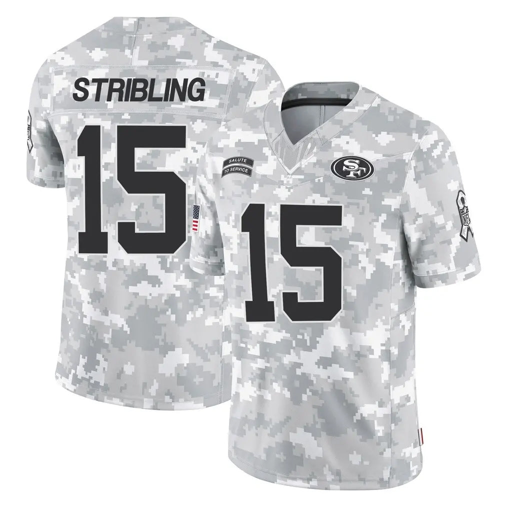 SF.49ers #15 De'Zhaun Stribling Player Arctic Camo Limited Salute To Service Home Game Gdoa Stitched Jerseys