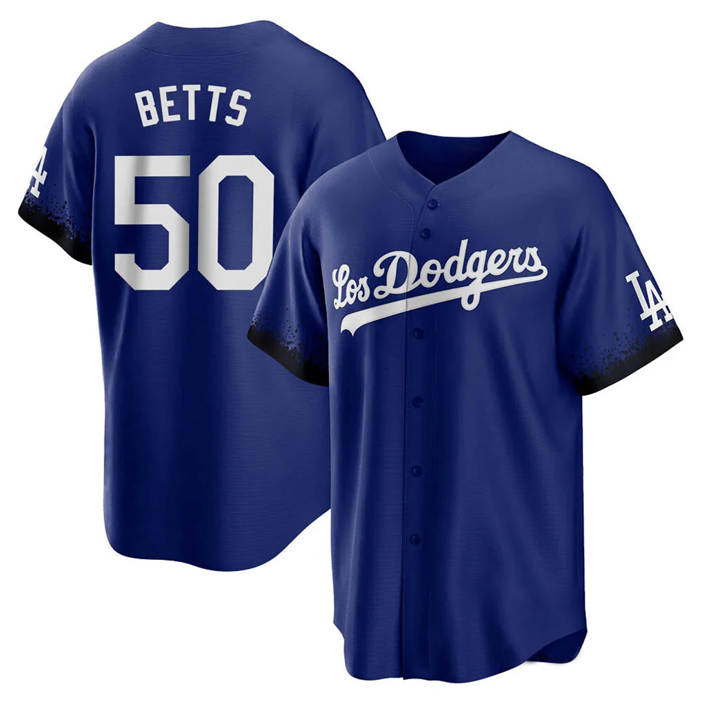 LA.Dodgers #50 Mookie Betts Player Royal City Connect Home Game Fdoa Stitched Jerseys