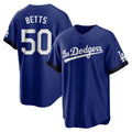 LA.Dodgers #50 Mookie Betts Player Royal City Connect Home Game Fdoa Stitched Jerseys