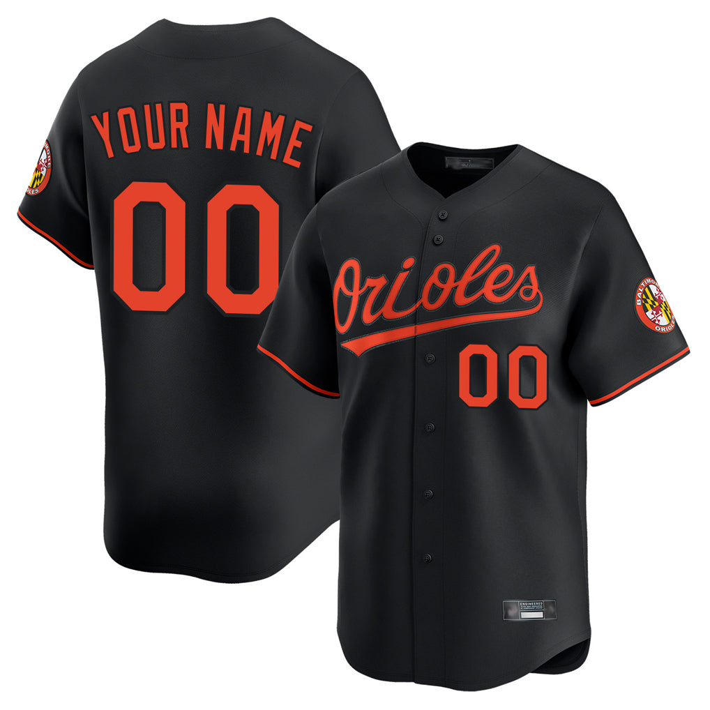 Custom B.Orioles Black Limited Home Game Any Name & Number Gdoa Stitched Jerseys