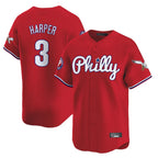P.Phillies #3 Bryce Harper Player Red Phillies & Eagles Vapor Premier Limited Fdoa Stitched Jerseys