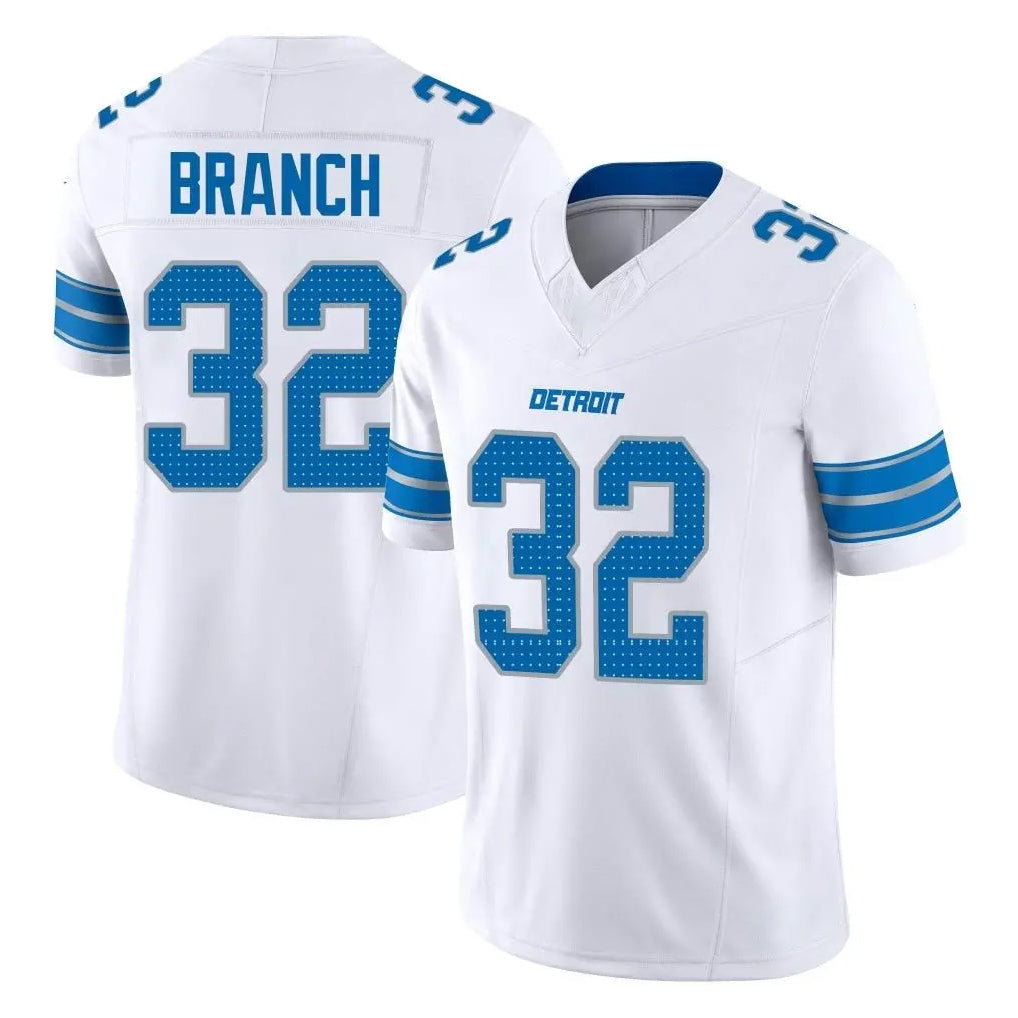D.Lions #32 Brian Branch Player White Limited Vapor F.U.S.E. Alternate Home Game Gdoa Stitched Jerseys