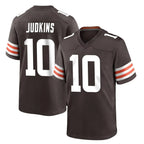 C.Browns #10 Quinshon Judkins Player Brown Home Game Gdoa Stitched Jerseys
