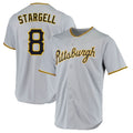 P.Pirates #8 Willie Stargell Player Gray Road Home Game Fdoa Stitched Jerseys