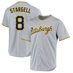 P.Pirates #8 Willie Stargell Player Gray Road Home Game Fdoa Stitched Jerseys