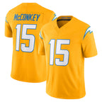 LA.Chargers #15 Ladd McConkey Player Gold Limited Vapor F.U.S.E. Home Game Gdoa Stitched Jerseys