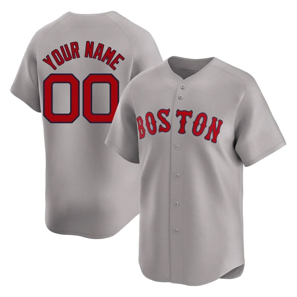 Custom B.Red Sox Gray Limited Home Game Any Name & Number Gdoa Stitched Jerseys