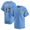 T.Bay Rays #17 Jake Fraley Player Light Blue Home Limited Fdoa Stitched Jerseys