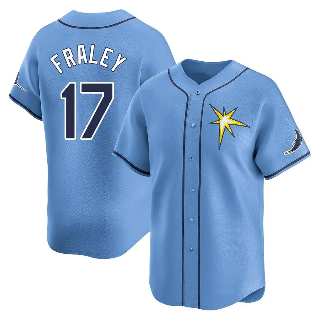 T.Bay Rays #17 Jake Fraley Player Light Blue Home Limited Fdoa Stitched Jerseys