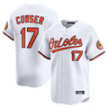 B.Orioles #17 Colton Cowser Player White Limited Home Game Gdoa Stitched Jerseys