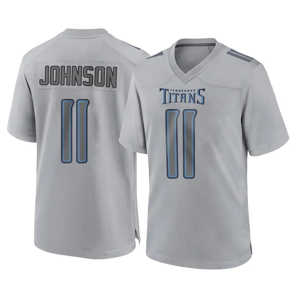 T.Titans #11 Jermaine Johnson II Player Gray Atmosphere Fashion Home Game Gdoa Stitched Jerseys