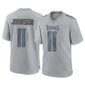 T.Titans #11 Jermaine Johnson II Player Gray Atmosphere Fashion Home Game Gdoa Stitched Jerseys