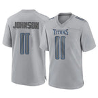 T.Titans #11 Jermaine Johnson II Player Gray Atmosphere Fashion Home Game Gdoa Stitched Jerseys