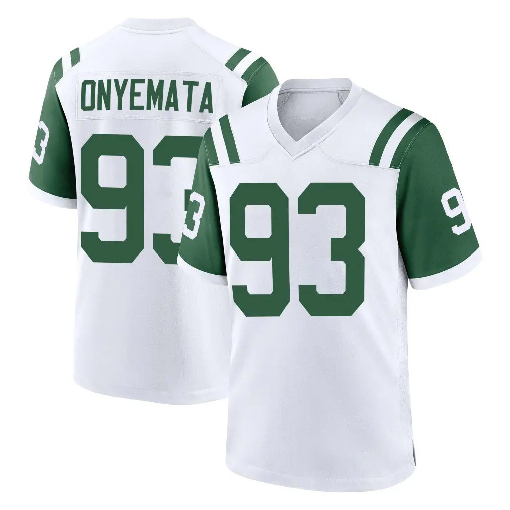 NY.Jets #93 David Onyemata Player White Classic Home Game Gdoa Stitched Jerseys