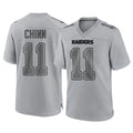LV.Raiders #11 Jeremy Chinn Player Gray Atmosphere Fashion Limited Game Gdoa Stitched Jerseys