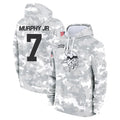 M.Vikings #7 Byron Murphy Jr. Player Arctic Camo Salute to Service Pullover Hoodies Limited Game Gdoa Stitched Jerseys