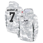 M.Vikings #7 Byron Murphy Jr. Player Arctic Camo Salute to Service Pullover Hoodies Limited Game Gdoa Stitched Jerseys