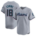 M.Marlins #18 Griffin Conine Player Gray Home Limited Fdoa Stitched Jerseys