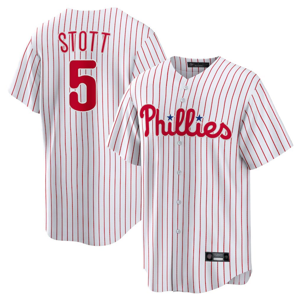 P.Phillies #5 Bryson Stott Player White Home Game Fdoa Stitched Jerseys