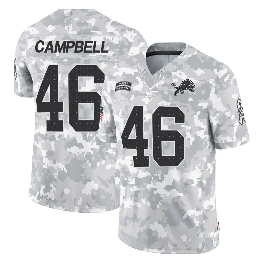 D.Lions #46 Jack Campbell Player Arctic Camo Salute To Service Limited Gdoa Stitched Jerseys