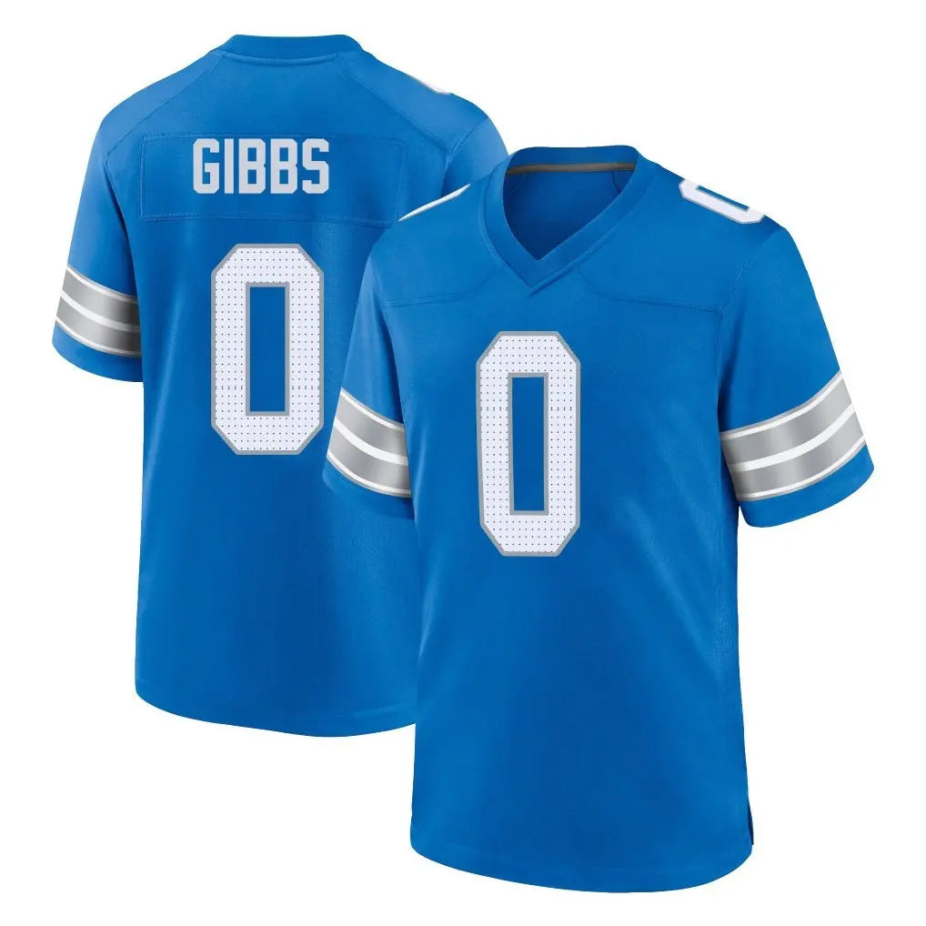 D.Lions #0 Jahmyr Gibbs Player Blue Alternate Home Game Gdoa Stitched Jerseys