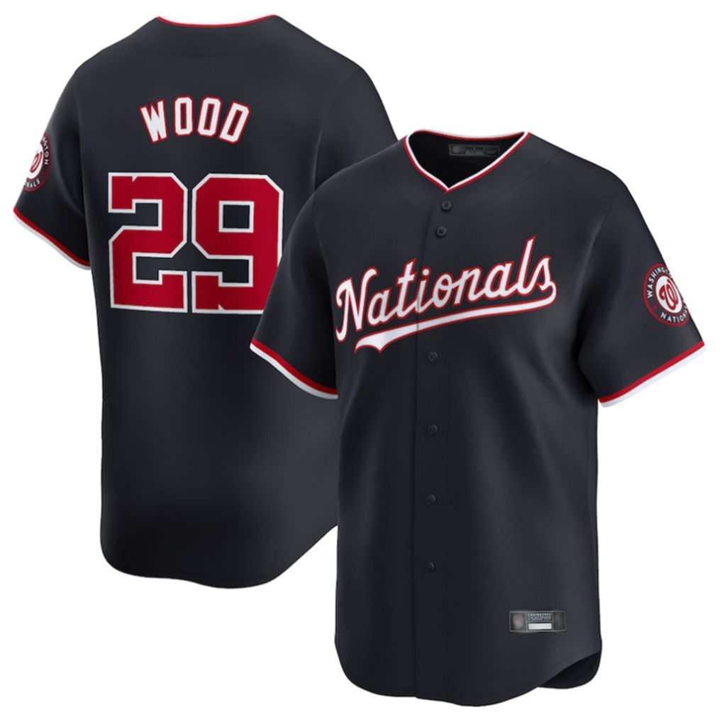 W.Nationals #29 James Wood Player Navy Limited Fdoa Stitched Jerseys
