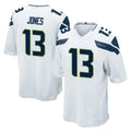 S.Seahawks #13 Ernest Jones IV Player White Home Game Gdoa Stitched Jerseys