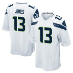 S.Seahawks #13 Ernest Jones IV Player White Home Game Gdoa Stitched Jerseys