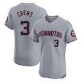 W.Nationals #3 Dylan Crews Player Gray City Connect Elite Alternate Fdoa Stitched Jerseys