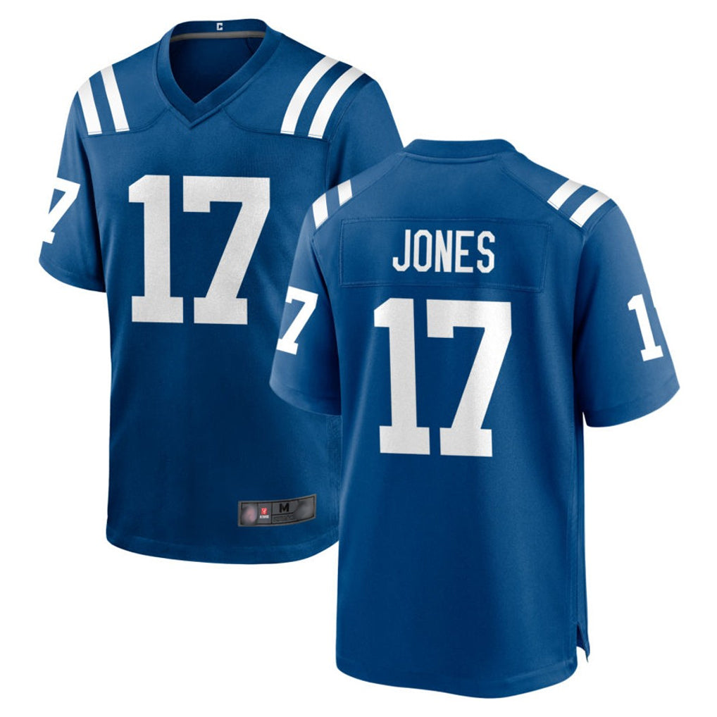 IN.Colts #17 Daniel Jones Player Royal Home Game Gdoa Stitched Jerseys