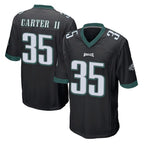P.Eagles #35 Michael Carter II Player Black Home Game Gdoa Stitched Jerseys