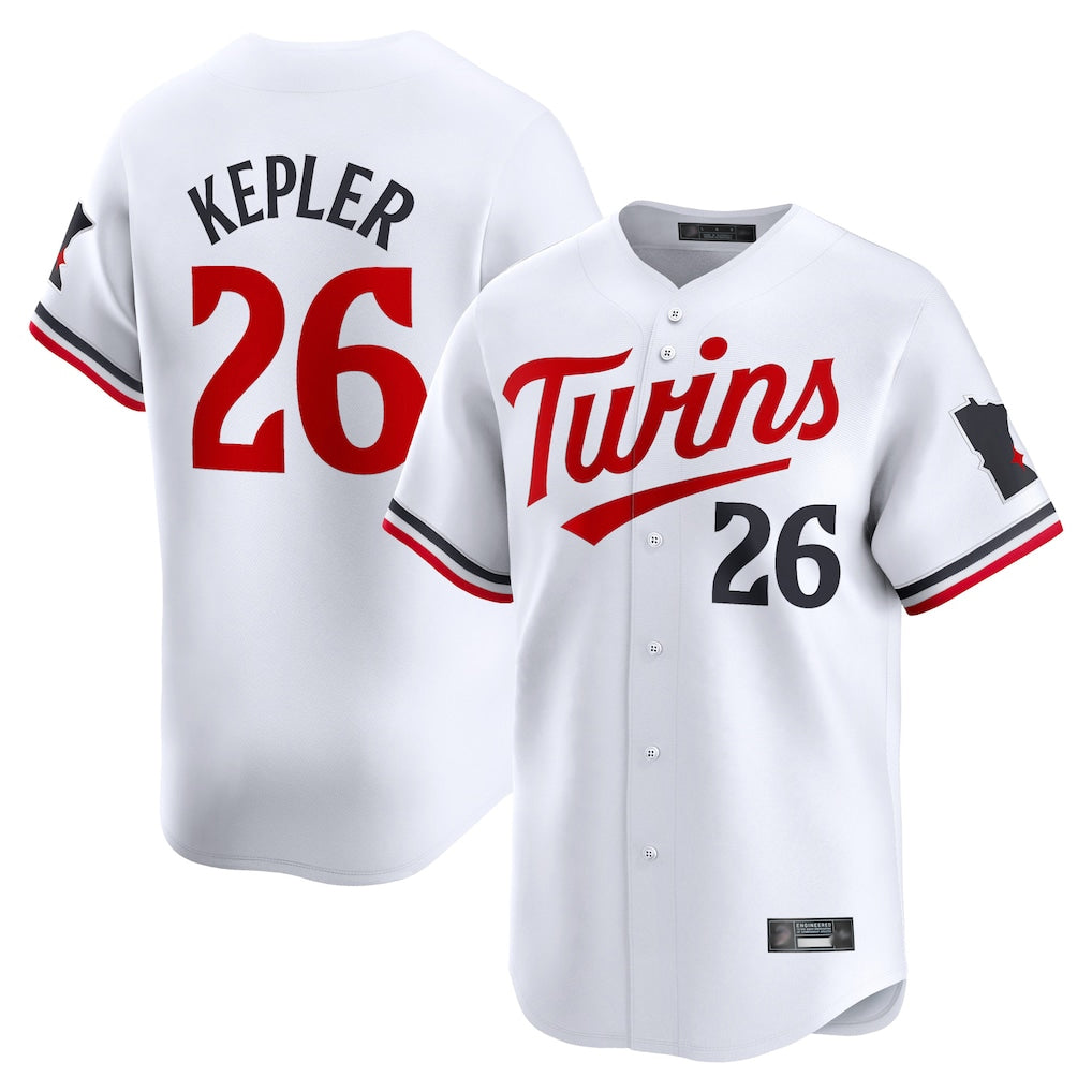 M.Twins #26 Max Kepler Player White Home Limited Fdoa Stitched Jerseys
