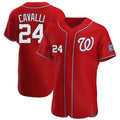 W.Nationals #24 Cade Cavalli Player Red Alternate Elite Fdoa Stitched Jerseys