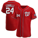 W.Nationals #24 Cade Cavalli Player Red Alternate Elite Fdoa Stitched Jerseys