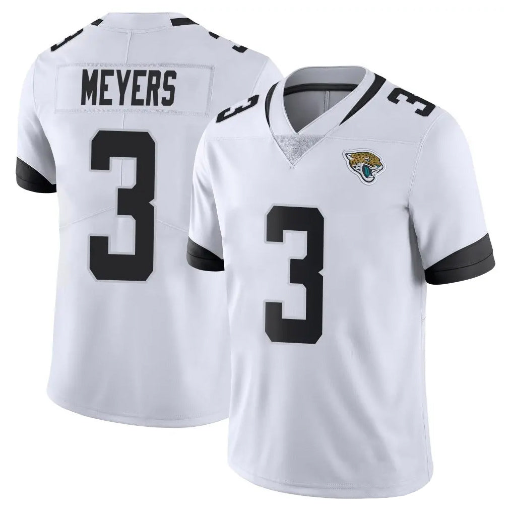 J.Jaguars #3 Jakobi Meyers Player White Vapor Untouchable Limited Home Game Gdoa Stitched Jerseys