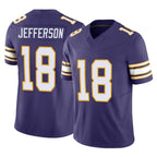 M.Vikings #18 Justin Jefferson Player Purple Limited Classic Vapor F.U.S.E. Home Game Gdoa Stitched Jerseys