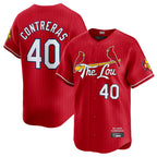 St. Louis Cardinals #40 Willson Contreras Player Red City Connect Limited Fdoa Stitched Jerseys