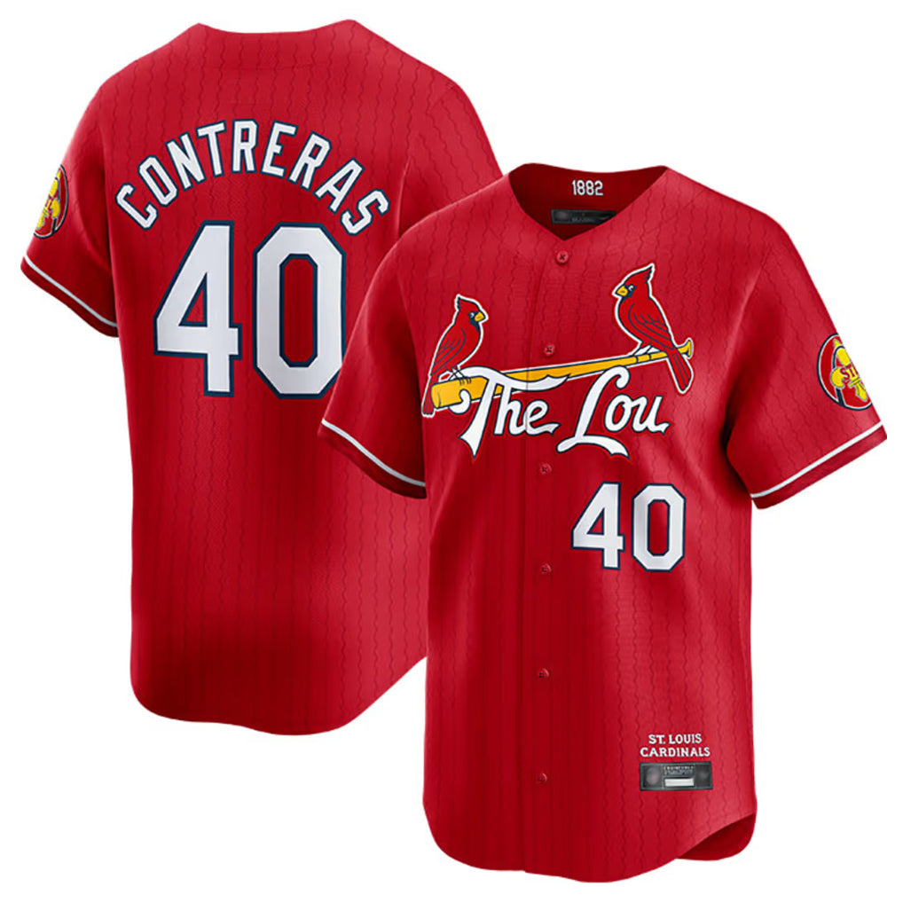 St. Louis Cardinals #40 Willson Contreras Player Red City Connect Limited Fdoa Stitched Jerseys
