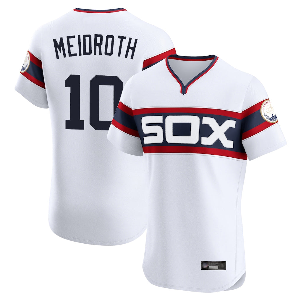 C.White Sox #10 Chase Meidroth Player White T-shirt Limited Elite Home Gdoa Stitched Jerseys